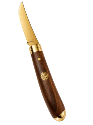 Cuchillo de florista dorado